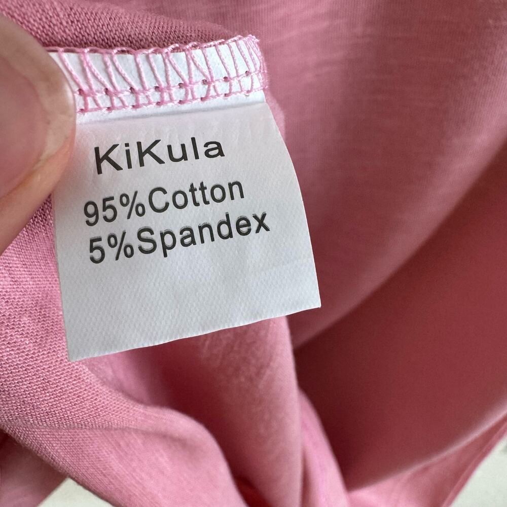 Kikula‎ NWT Pink Short Sleeve T-Neck Lightweight Stretchy T-Shirt Size S - Picture 5 of 5